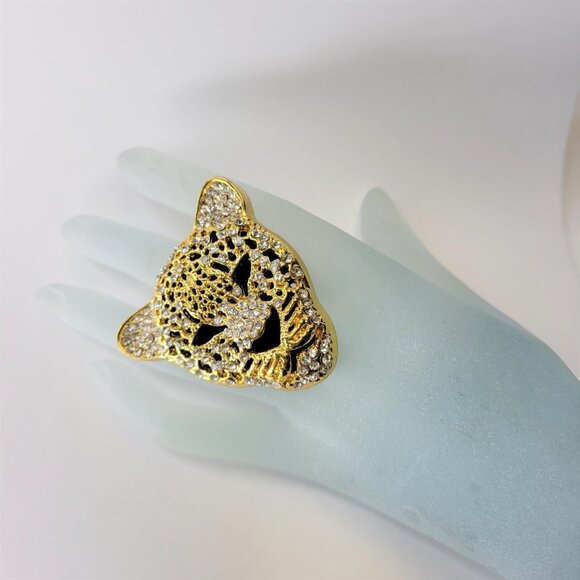 Leopard Ring Tiger Ring In Stretch Band - New - Picture 3 of 12